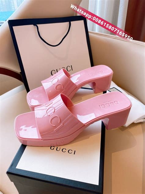 gucci jelly shoes pink|gucci unisex sandals.